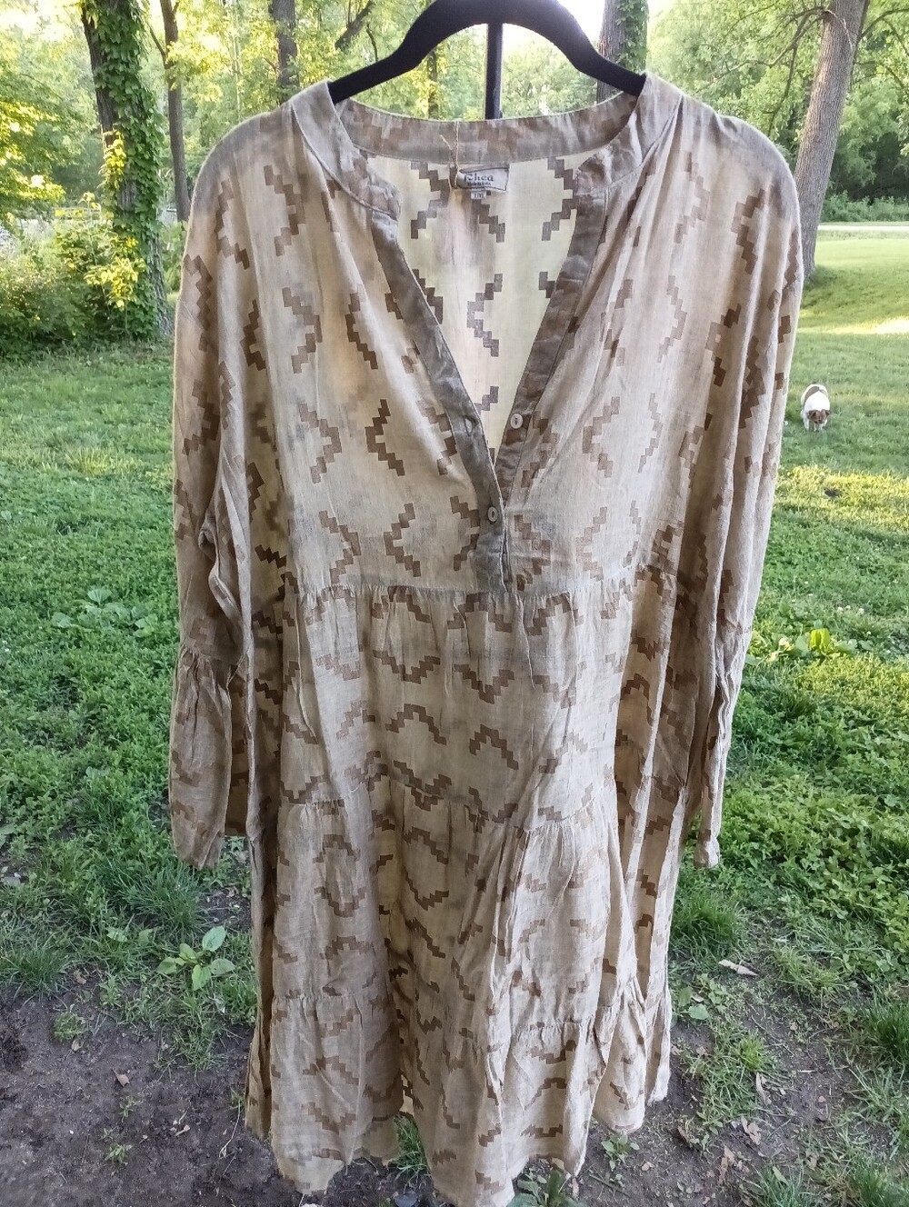 Rhea Brand Size L/XL Midi Dress Tunic 100% Cotton